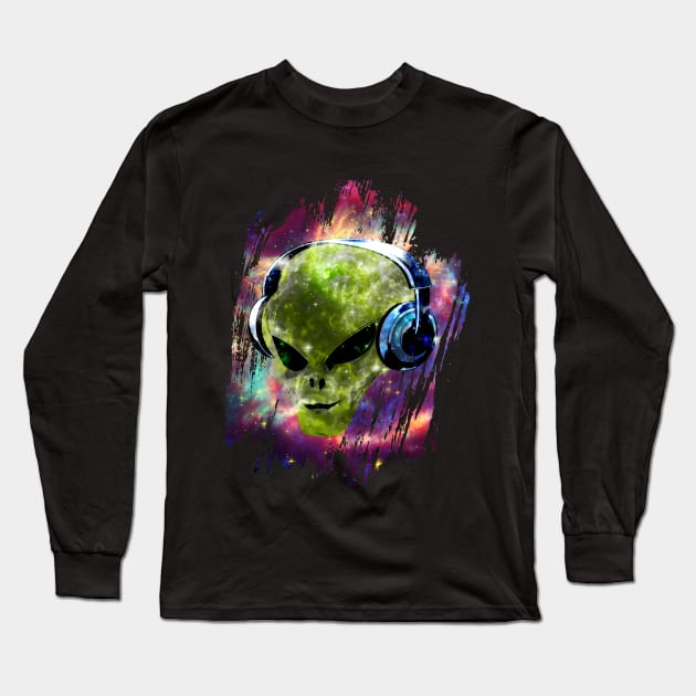 Alien Music II Long Sleeve T-Shirt by ESgfx